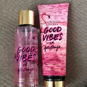 Victoria’s Secret lotion and body mist Good Vibes